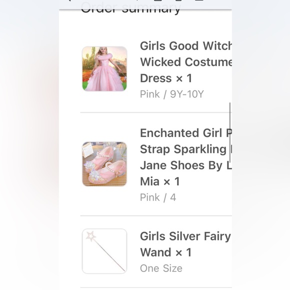 Girls Pink Wicked Costume Dress - Picture 4 of 4